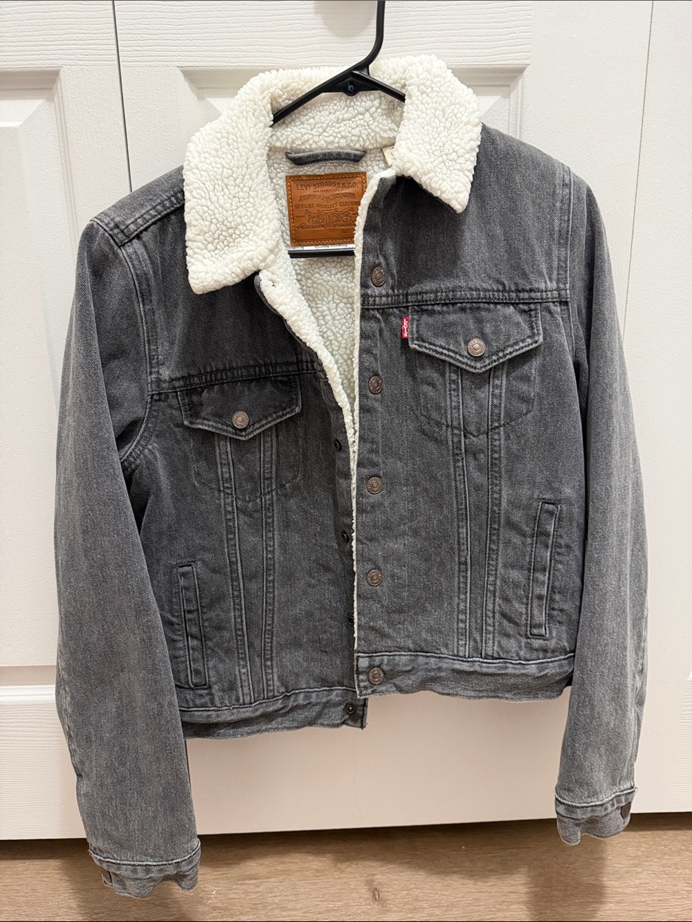 Black Sherpa Levi’s Denim Jacket